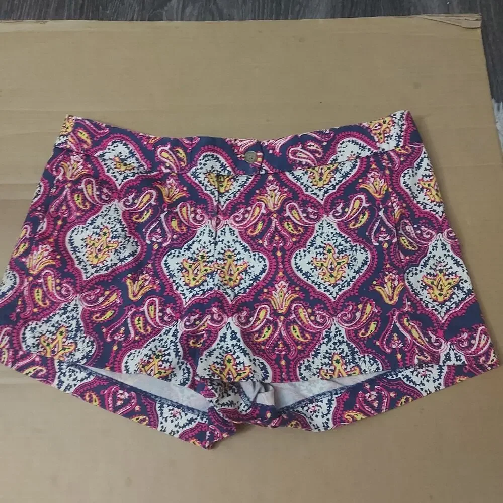 J. Crew City Fit Paisley Print Shorts 6 Preppy Classic Dopamine Bohemian Classic